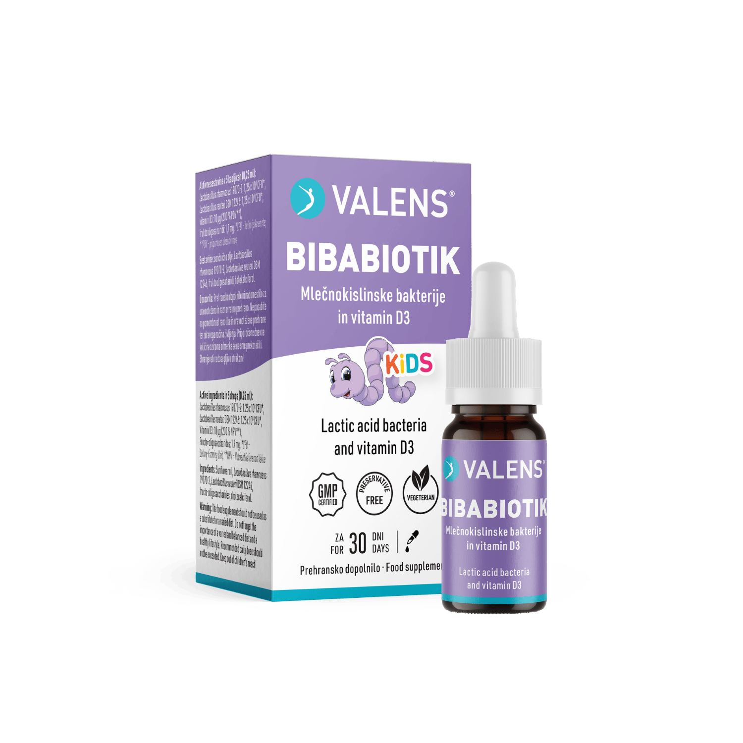 Bibabiotik - 1 Valens BibaBiotik kapljice - slika 1
